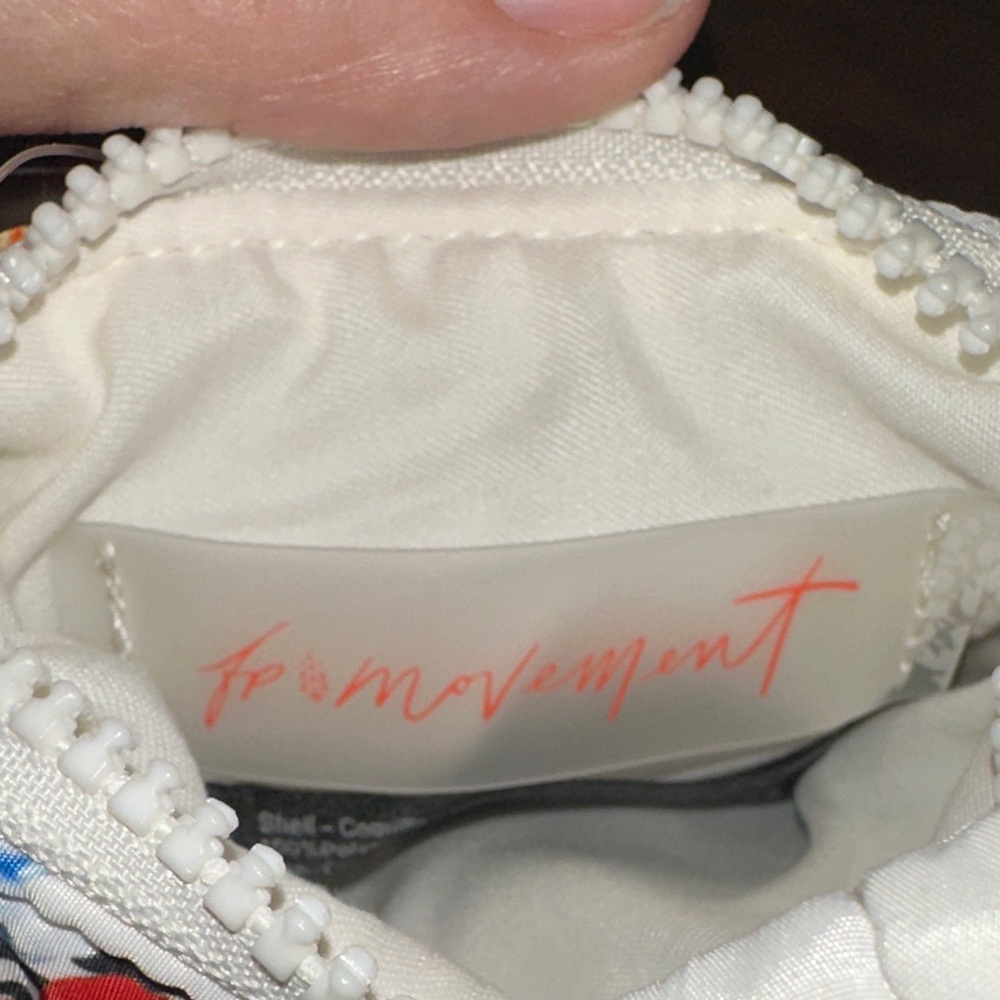 FP Movement Printed Micro Pouch in Ivory with Blue Floral NWT - Picture 6 of 8